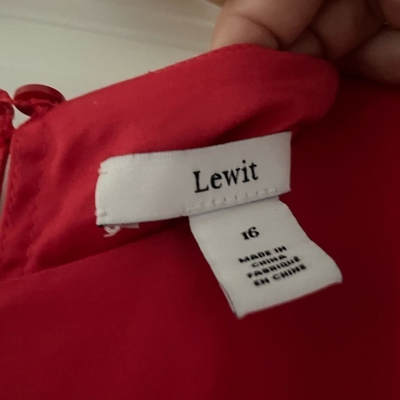 Lewit Center Pleat Cap-Sleeve Georgette Silk Shift Dress - Picture 7 of 8